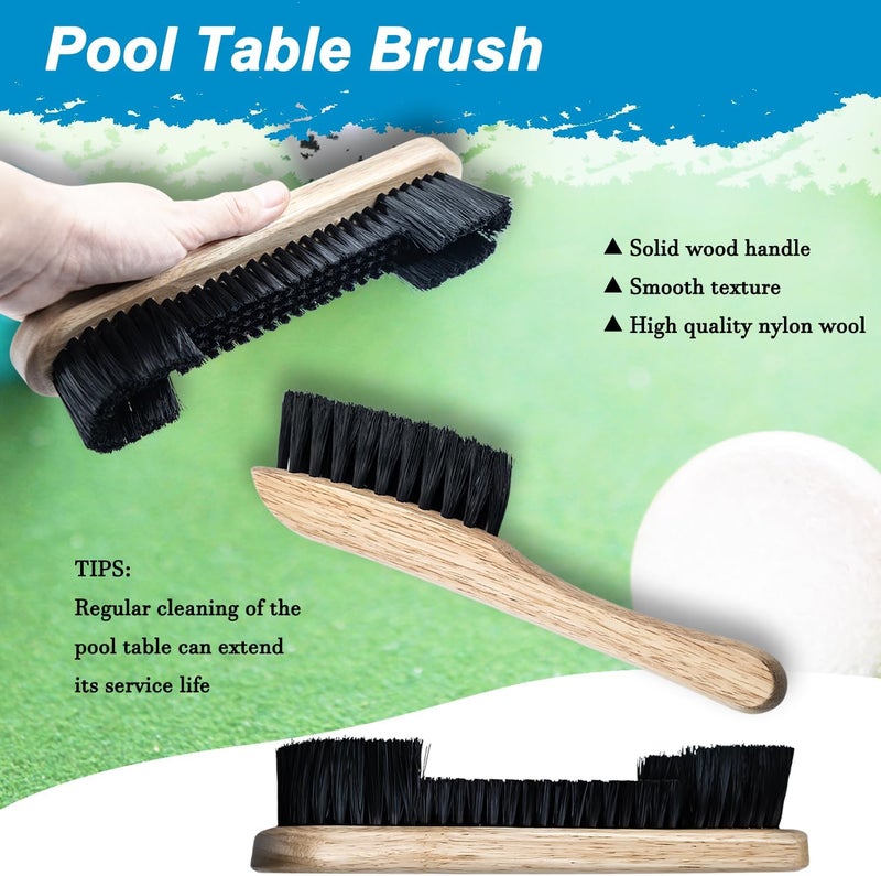 OMTRS 23Pcs Pool Ball Rack with Pool Table Brush Kit, Billiards Triangle for 2-1/4" Ball Wooden Billiard Pool Racks Billiard Accessories - Image 5